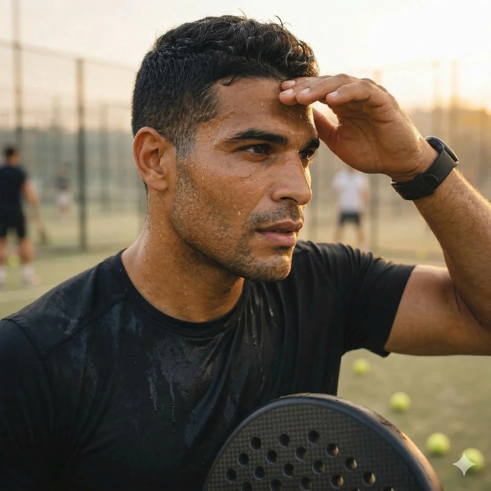 Sweat and moisture loss during training